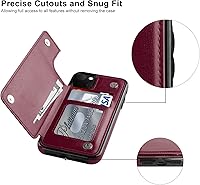 Vista 142 de LETO para iPhone 15 Pro Funda tipo cartera - Tapa tipo folio con patada - Diseños de moda - Tarjetero - Funda protectora para mujeres y niñas - 6.1