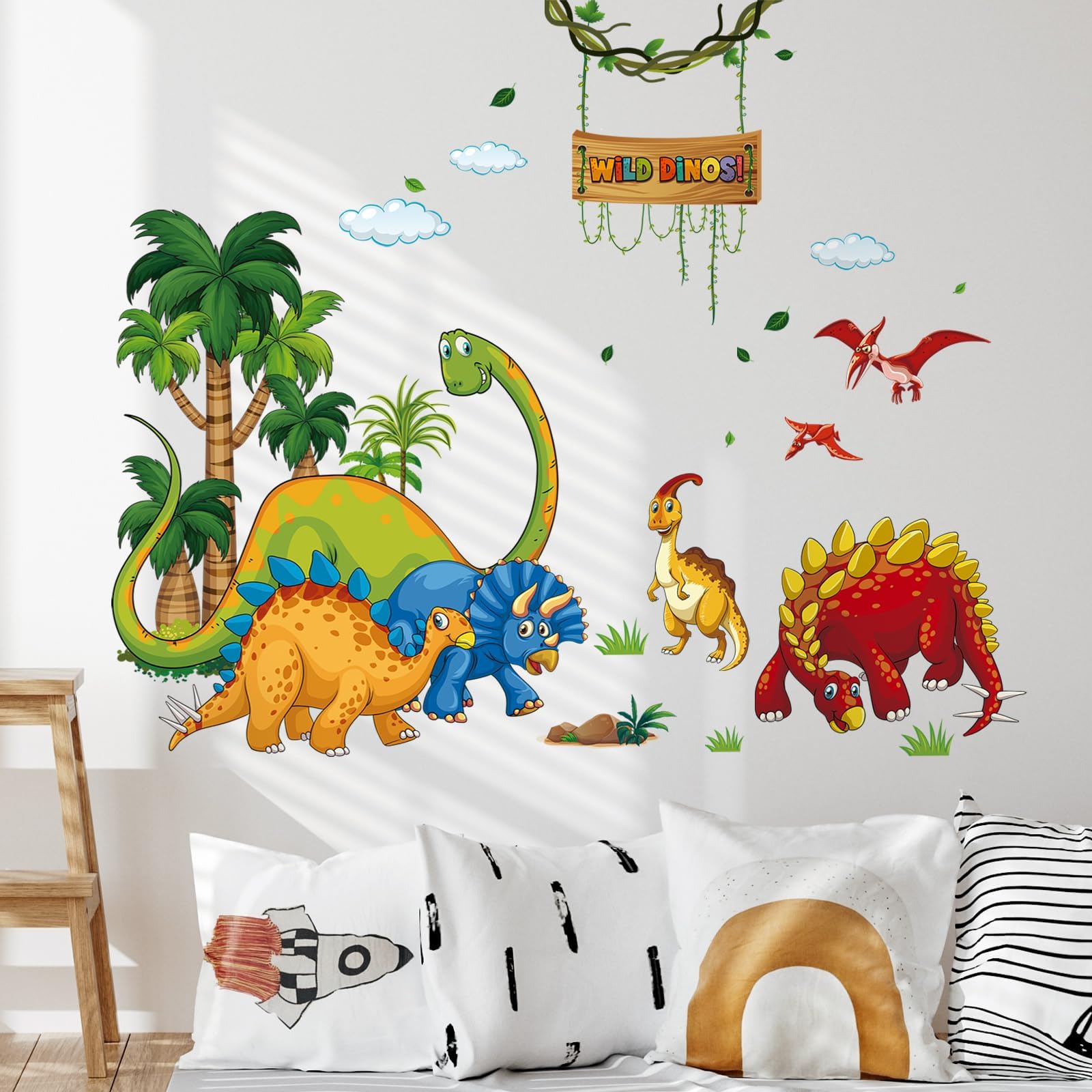 Papier Peint 3D Autocollant Luna Motif Animaux Bébé - Amovible Et Coloré