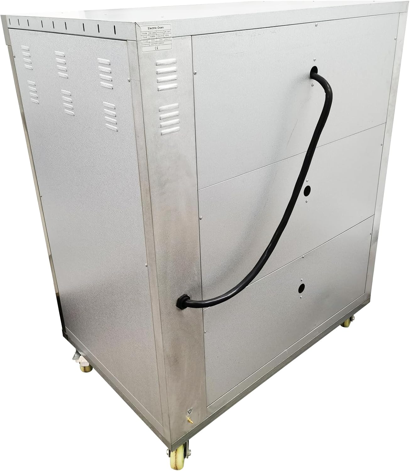 220V 3-Phase Commercial Electric Pizza Oven 19.8KW, Triple Pizza Oven with 6 Baking Sheets, 68-752°F (20-400°C), Stainless Steel Movable Heavy Duty Oven for Restaurant Bakery