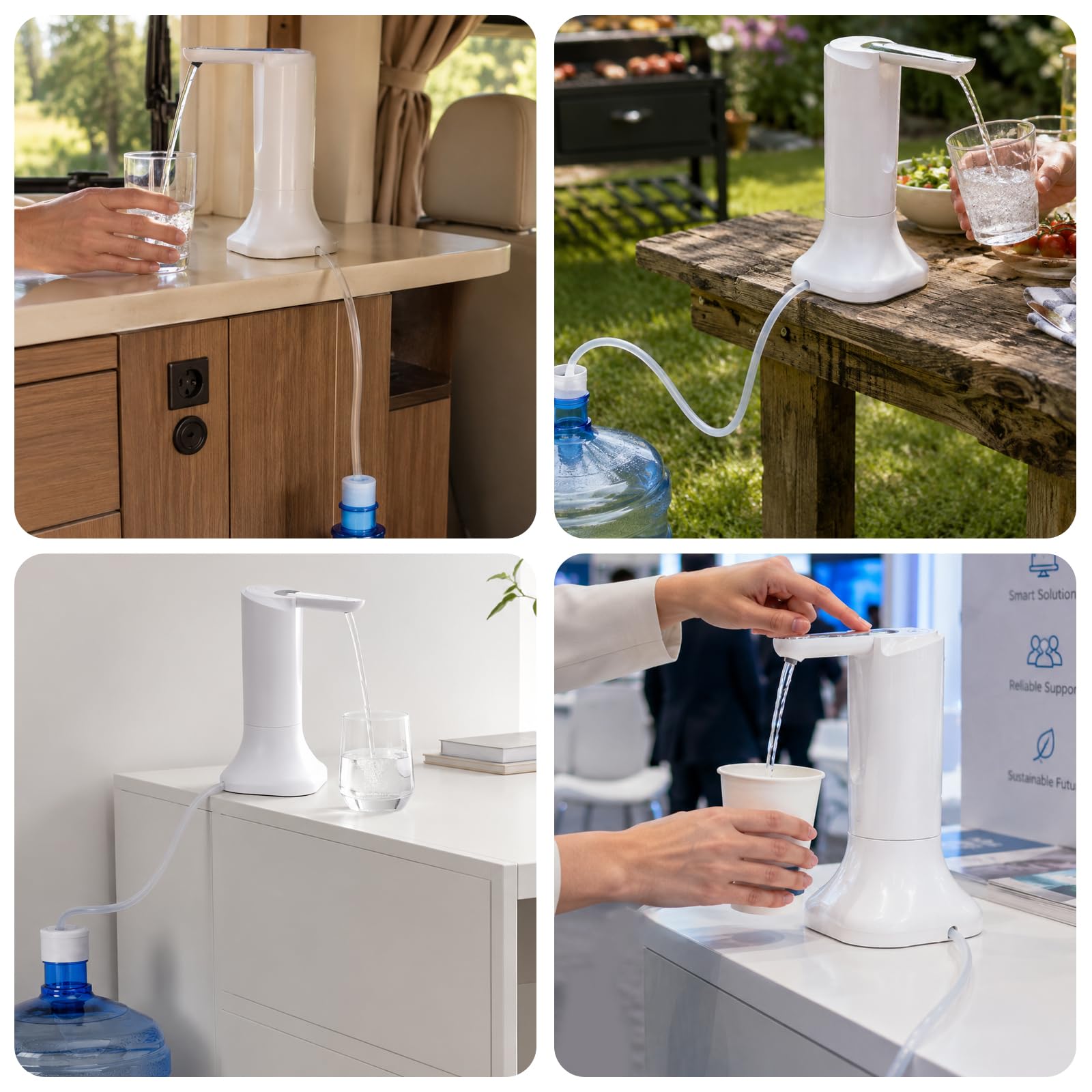 Elektrischer Wasserspender Faltbarer Wasserspender mit USB für Home,Camping, Schule