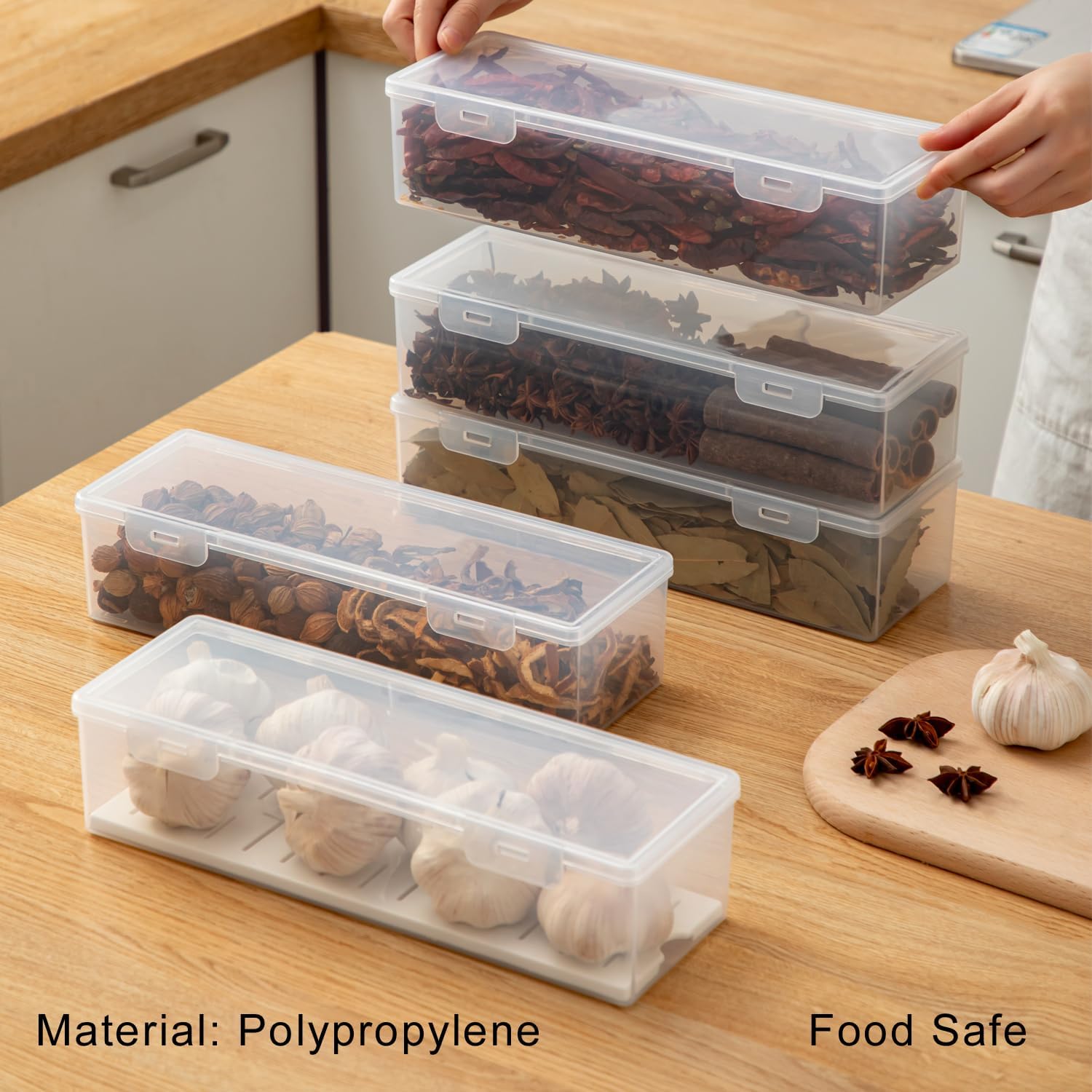 Clear Craft and Art Supply Storage Organizer, Small Deep Strips Container with Lid for Makeup, Paint Brush, Tools, Crayon, Stackable (Clear-2pack) - Image 3