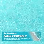 Ga-Geetopia EVA Teal Thin Shower Curtain Liner, Pebble Pattern 72x72 Inch Lightweight Plastic Bathroom Shower Showroom Inner Curtain with Rustproof Metal Grommets and Weighted Magnets(NO Hooks)