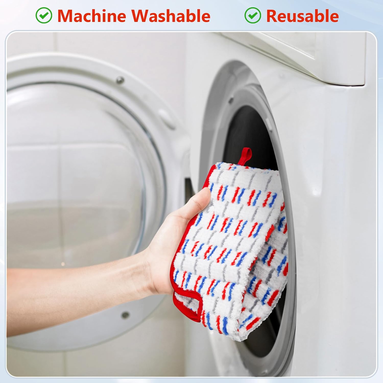 8 Pack Mop Refill Pads Compatible with O-Cedar ProMist MAX Spray Mop Reusable Pads Refills Microfiber Replacement Heads Dry Wet Use Double Sided Machine Washable for All Surface Floor Cleaning