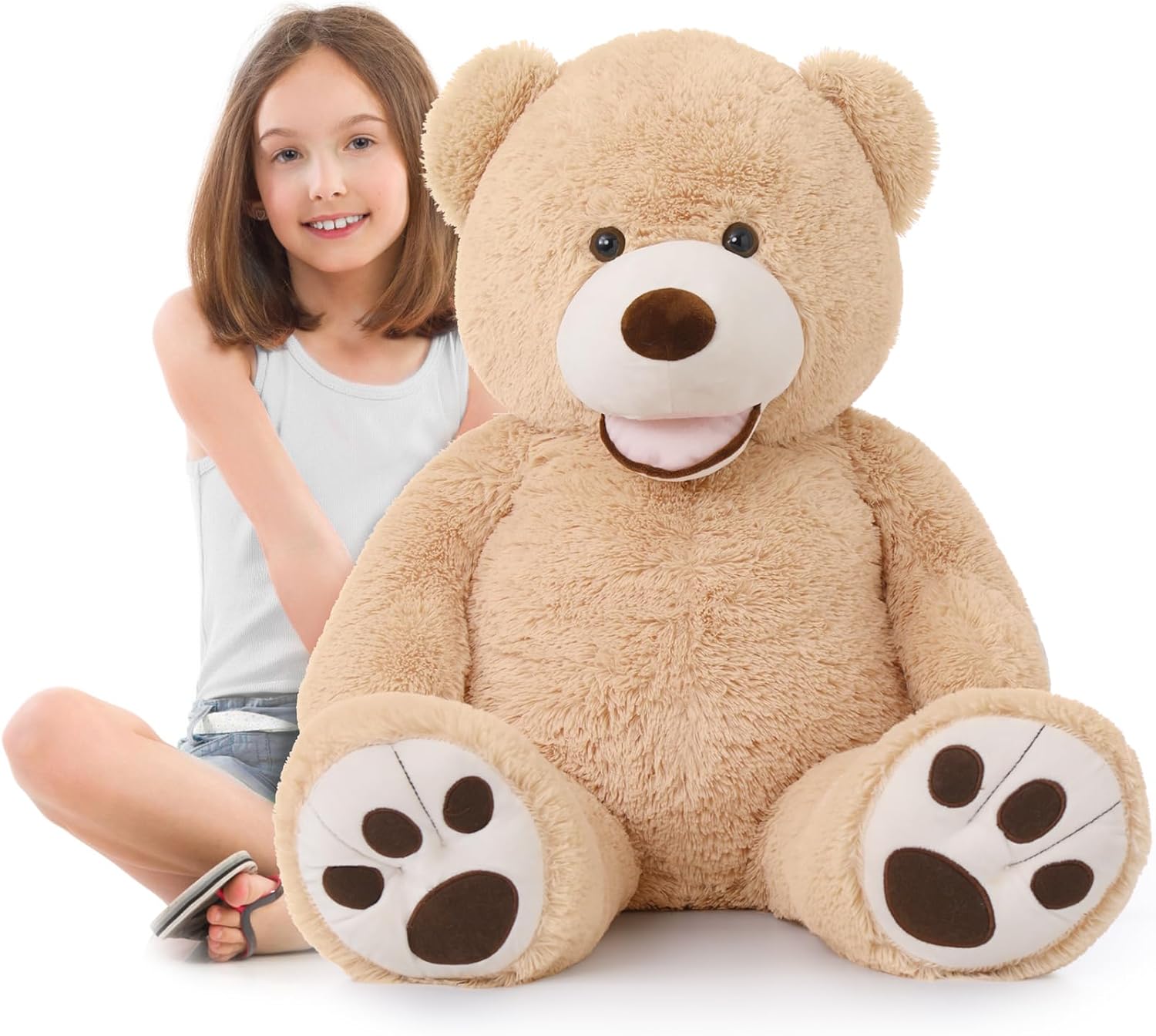 DOLDOA Giant Teddy Bear Stuffed Animal 39.5in, Big Teddy