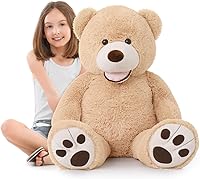 Vista 1 de DOLDOA 40" Big Teddy Bear Stuffed Animal for Birthday, Valentine's Day and Christmas, Big Bear Plush Stuffed Animals for Girlfriend, Large Stuffed