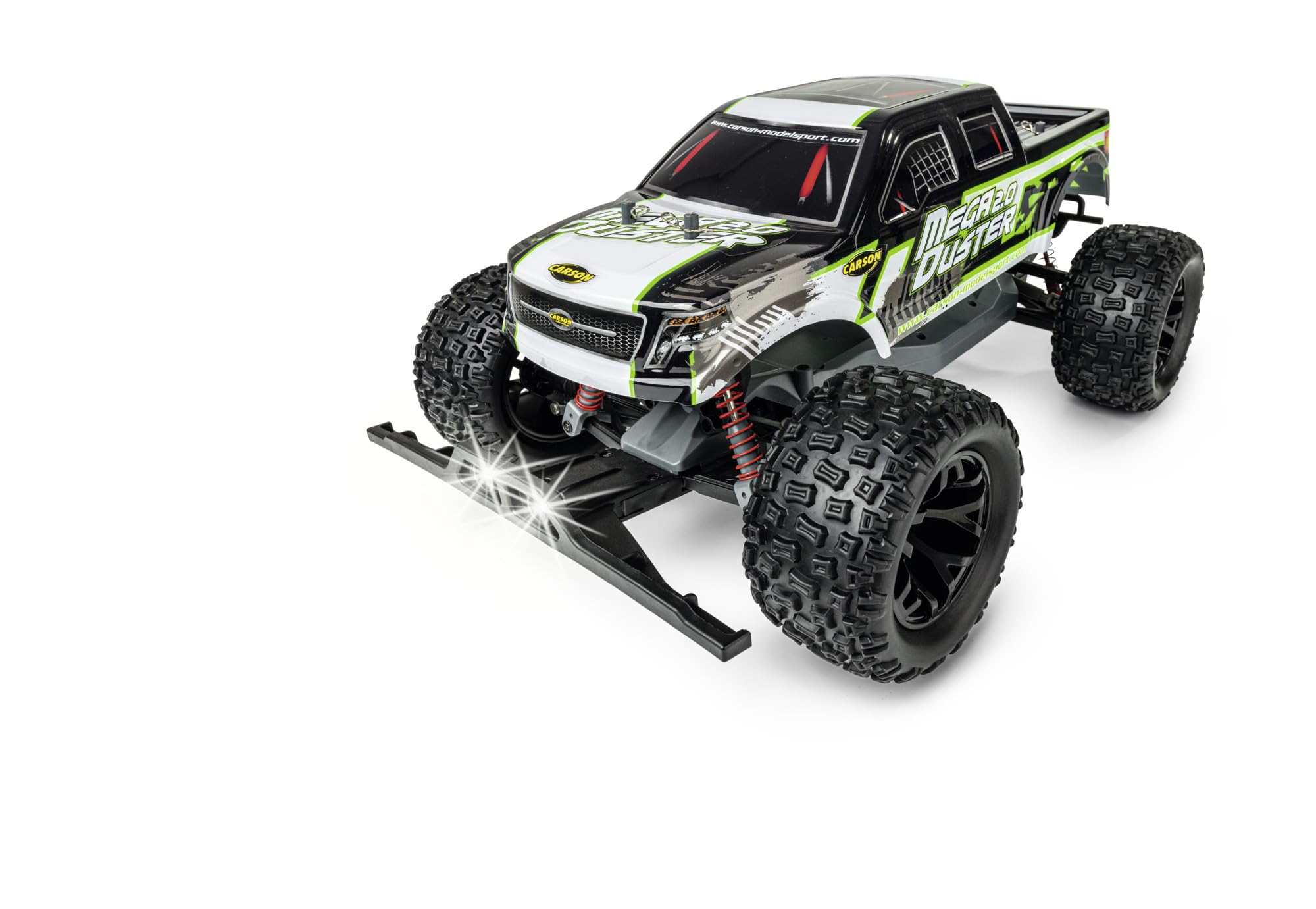 Carson 500404247 1:10 FE Mega Duster 2.0 2,4 GHz 100% RTR - Ferngesteuertes Auto, Offroad Truggy, inkl. Batterien und Fernsteuerung, Bedruckte Karosserie
