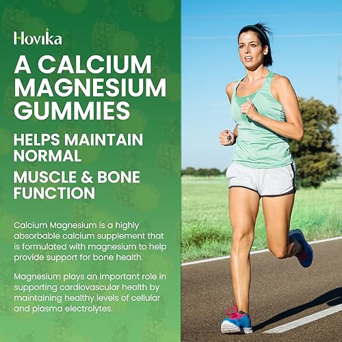 Miniatura 10 de Gomitas de calcio y magnesio y zinc con potasio vitamina C, B6, D3, K2 - Calcio para mujeres y hombres - Suplemento multivitamínico de calcio,