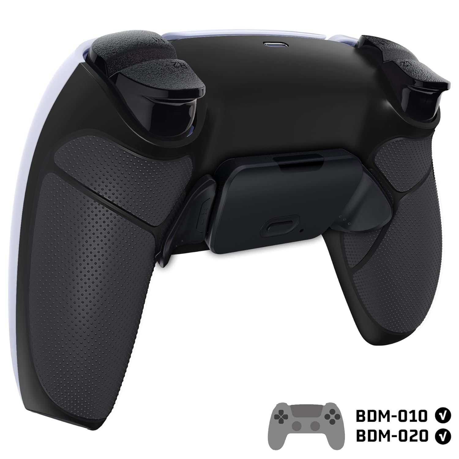 eXtremeRate Black Rubberized Grip Programable Rise 2.0 Remap Kit for PS5 Controller BDM-010 BDM-020 Models, Custom Upgrade Board & Redesigned Back Shell & Back Buttons Set for PS5 Controller - Image 8