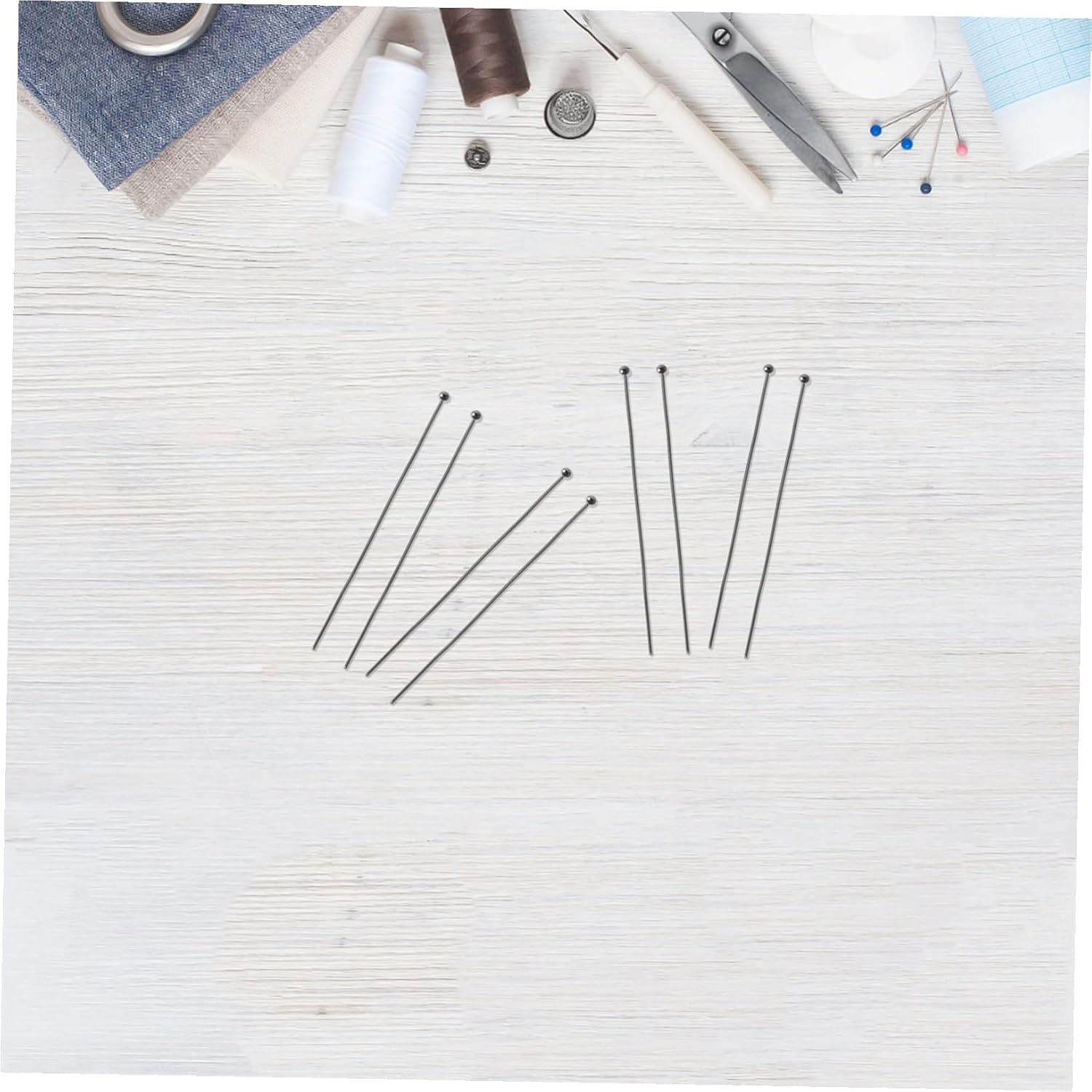 Uonlytech 100pcs Ball Head Pins for Jewelry Making Straight Metal Sewing and Quilting Pins DIY Corsage and Beading Craft Supplies for Bracelet Earring Necklace Projects