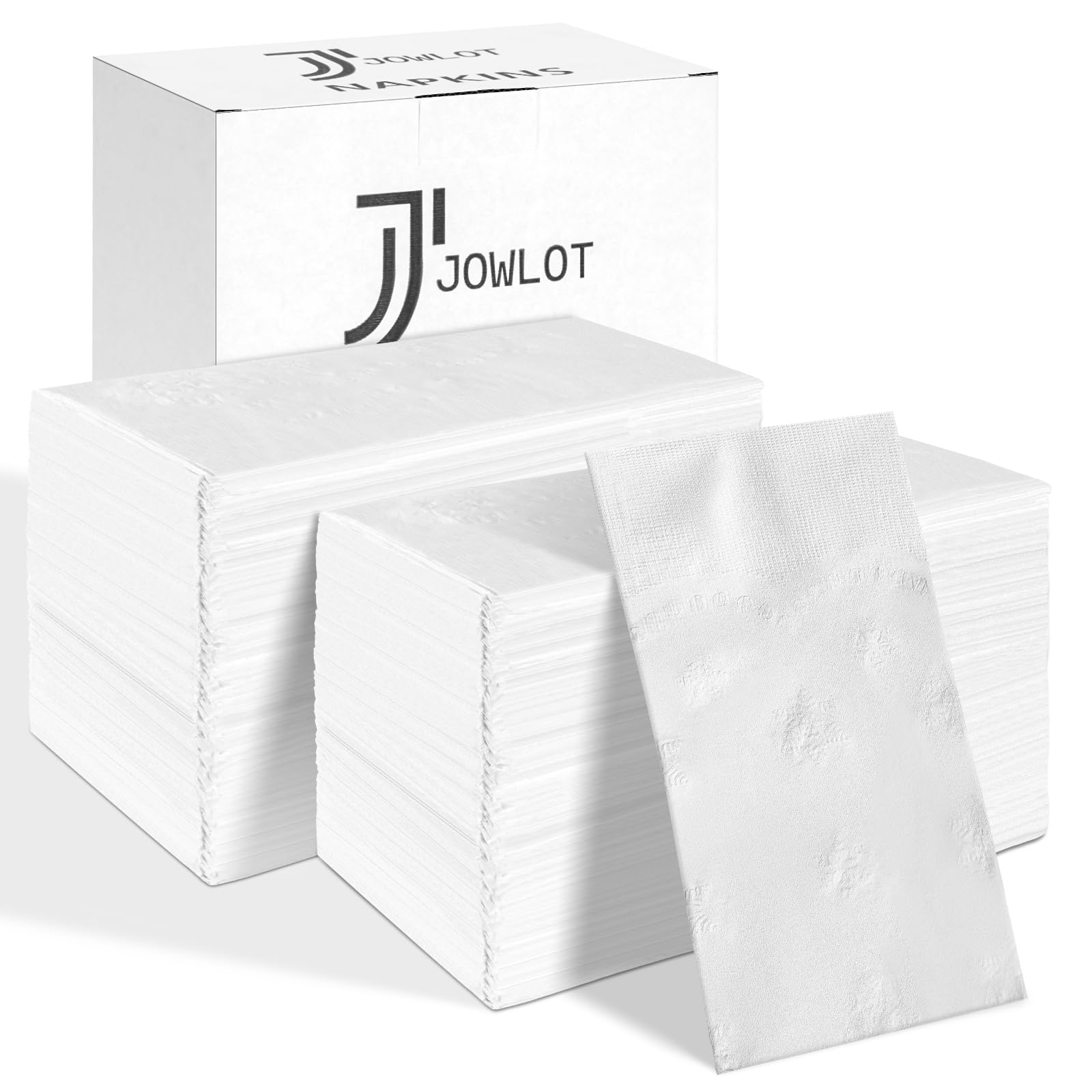 Disposable Napkins, 2-Ply 300 Count Paper Dinner Napkins, White Napkins Bulk for Wedding Party Bathroom and Everyday Use (16.2" X 15")