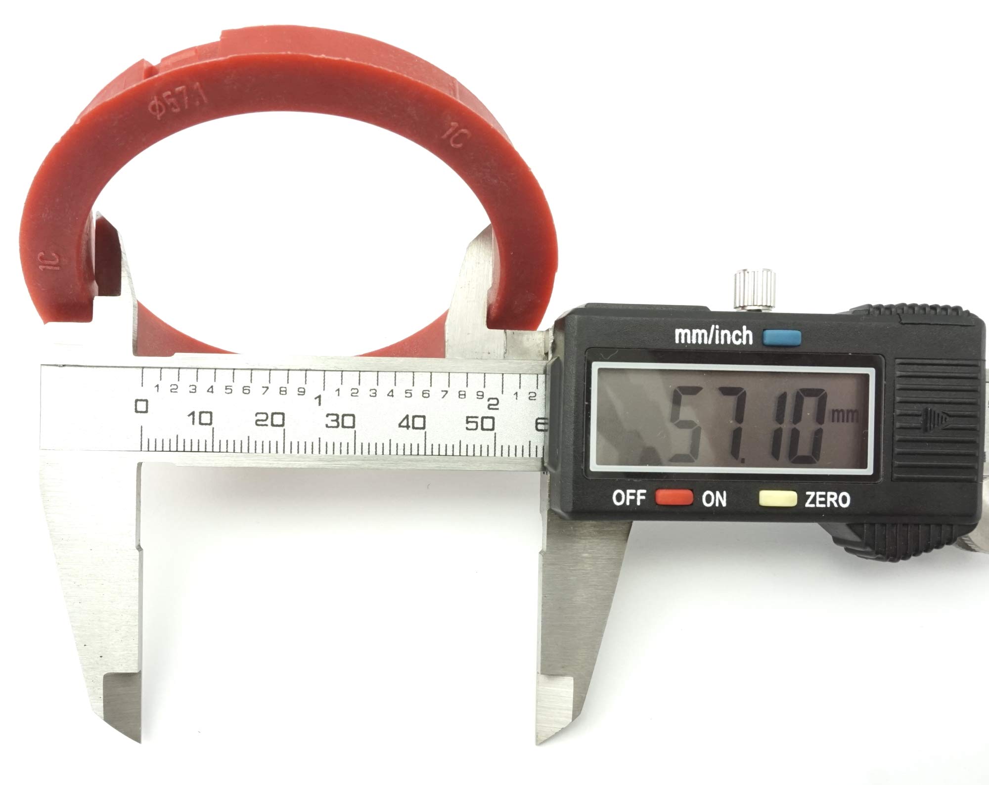 Ronal, 4 anelli di centraggio 68,0 – 57,1/68 su 57,1 rosso, compatibili con VW Audi, Seat Skoda