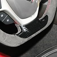 Vista 4 de Cubierta de volante con aspecto de fibra de carbono, accesorios para Chevrolet Corvette C7 2014 2015 2016 2017 2018 (pequeño)