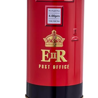 New English Teas Post Box British Tea Tin with 14 Black Tea Bags