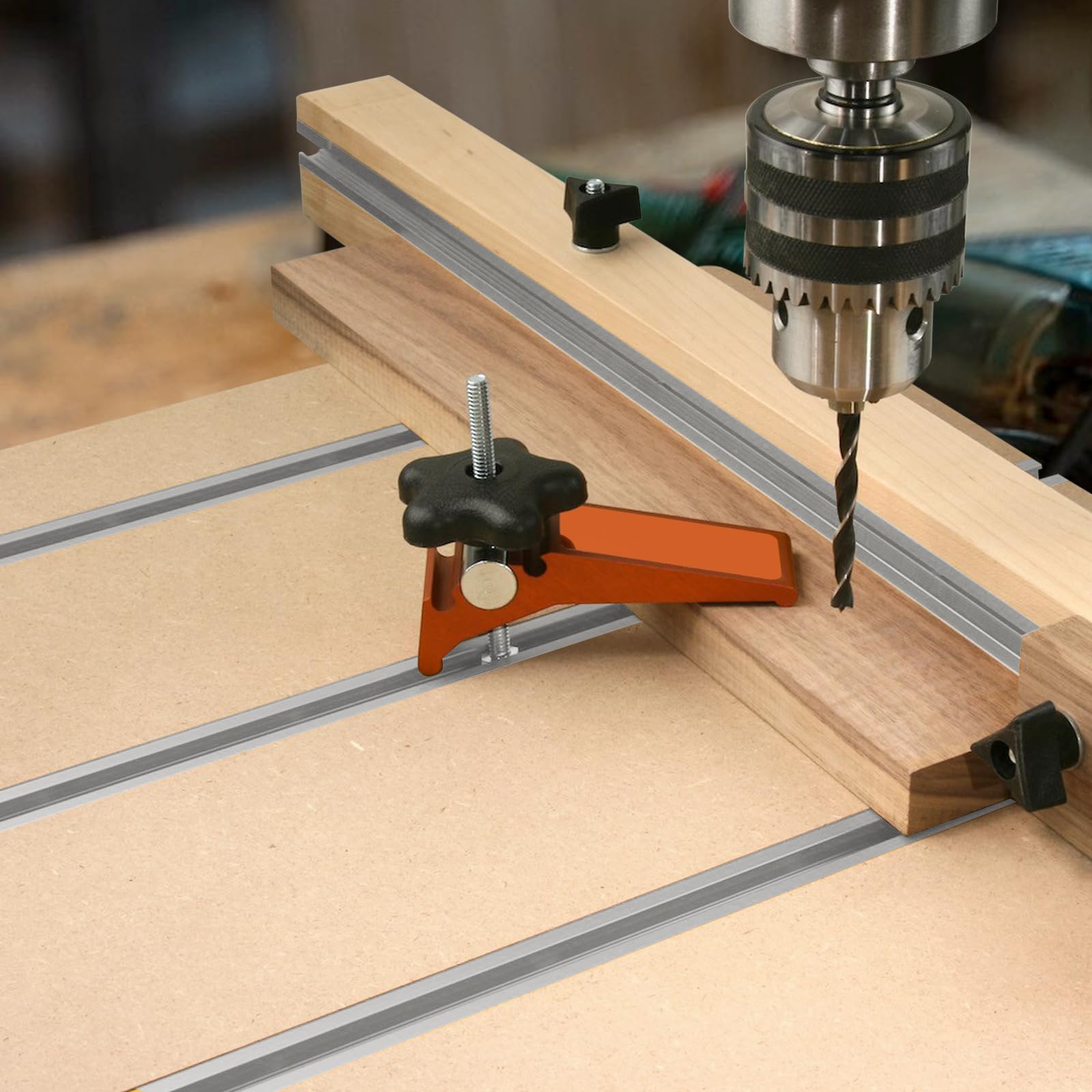 Rail En T En Alliage D'aluminium - Dalle De Glissière 450 Mm Pour Scie à Table, Routeur, Perceuse à Colonne - 10