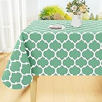 Vista 11 de Smiry - Mantel rectangular de vinilo impermeable con reverso de franela, lavable, a prueba de derrames, para mesa rectangular, comedor, campamento