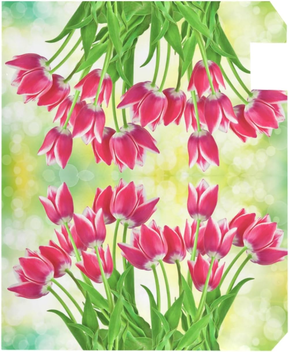 WOOR Spring Summer Tulip Flowers Magnetic Mailbox Cover Spring MailWraps Garden Yard Home Decor for Outdoor Standard Size-18"x 20.8"