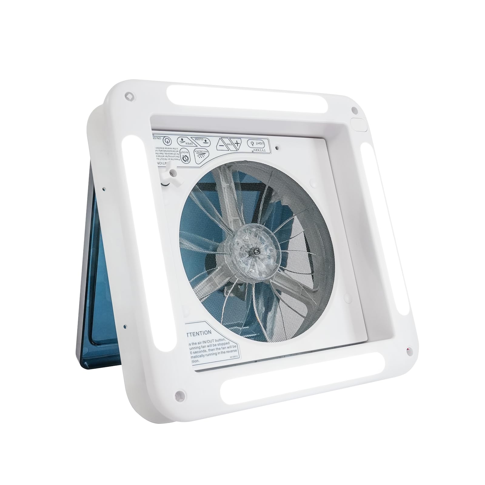 Wentylator dachowy RV 12 V, automatyczny wentylator dachowy z czujnikiem deszczu i odwracalnym powietrzem wylotowym, wentylator dachowy do przyczep kempingowych, kamperów i przyczep