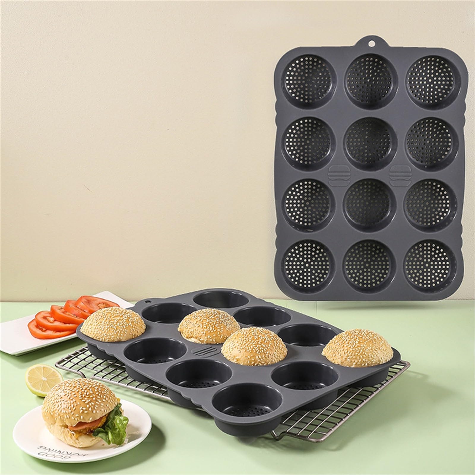 Molde Magdalenas Horno Con Divisores Molde Para Magdalenas Con Fondo Perforado Antiadherente Moldes Magdalenas Silicona De Cocina Para Hornear