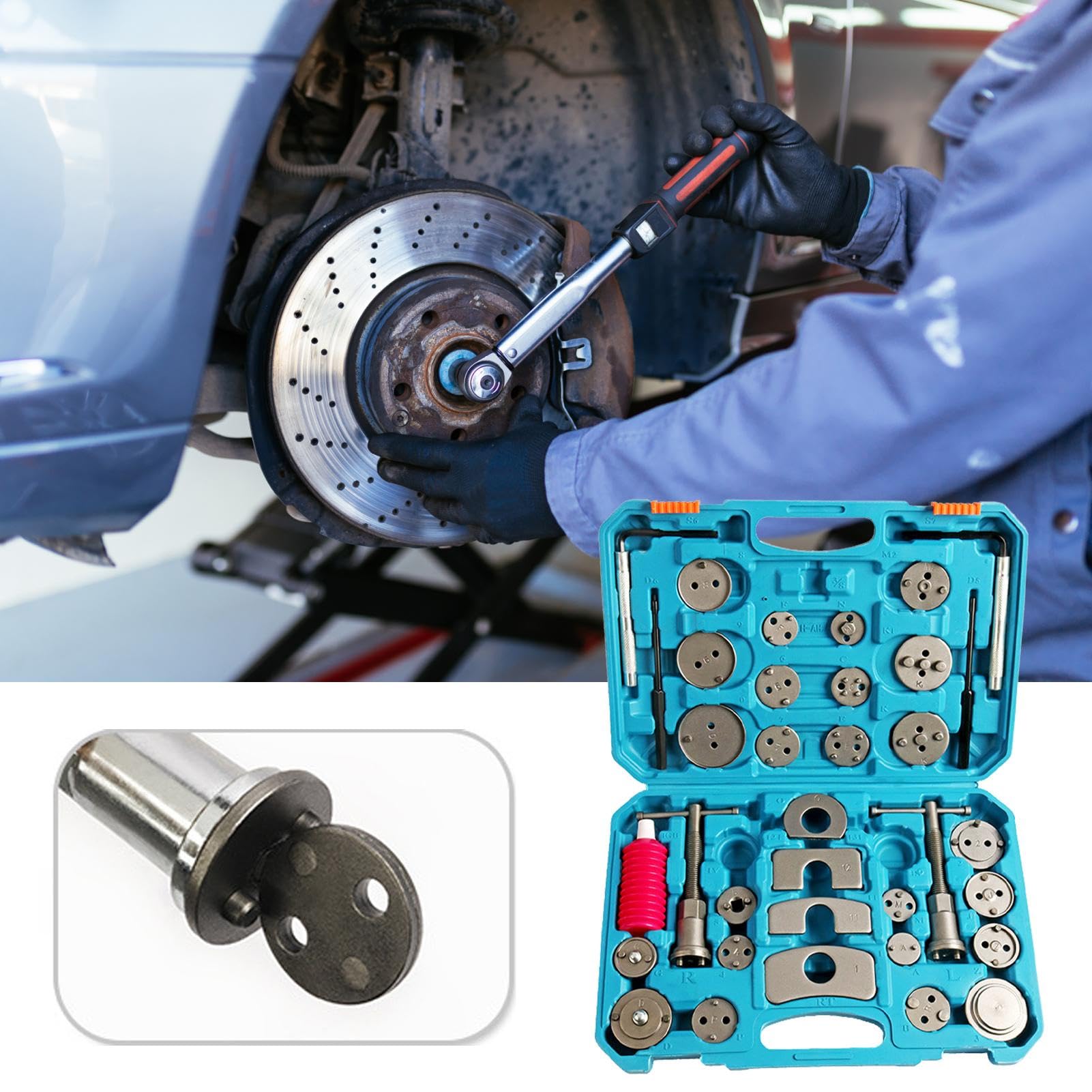 Strumento per La Compressione dei Pistoni dei Freni Attrezzo Resistente per | Kit Attrezzi Auto per Officina Meccanica e Riparazione Domestica