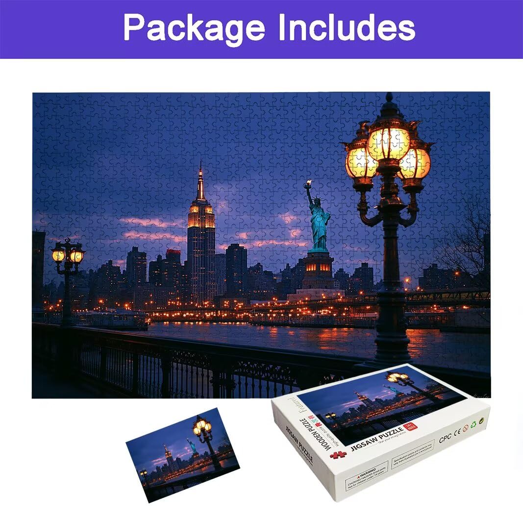 Puzzle 5000 Pezzi Arte per Adulti e Ragazzi, Puzzle Città in Legno per Adulti, Puzzles 5000 Pezzi Paesaggi Impegnativo per Tutta la Famiglia, Puzzles con Scatola per Decorazioni Casa, Regalo, -7355