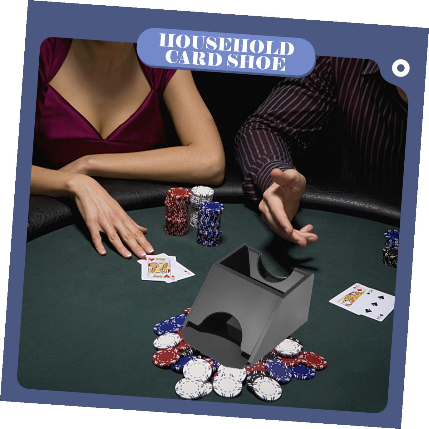 Zerodeko Card Shoe Portable Accessory for Card Games Holds up to Deck for Family Gatherings Smooth Comfortable Grip