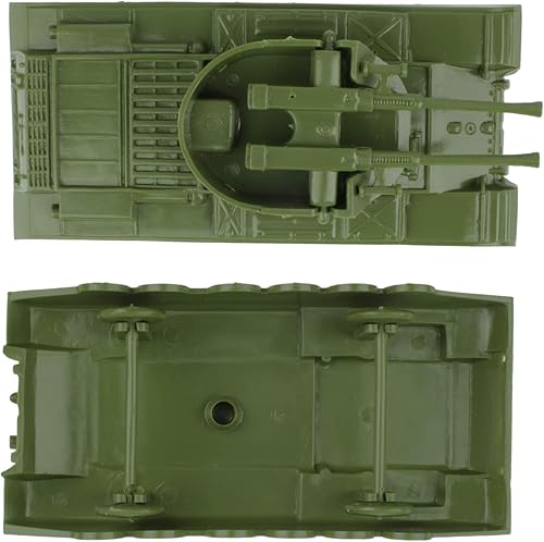Miniatura 3 de BMC Classic Payton Tanques antiaéreos - 4 unidades OD verde plástico ejército hombres vehículos