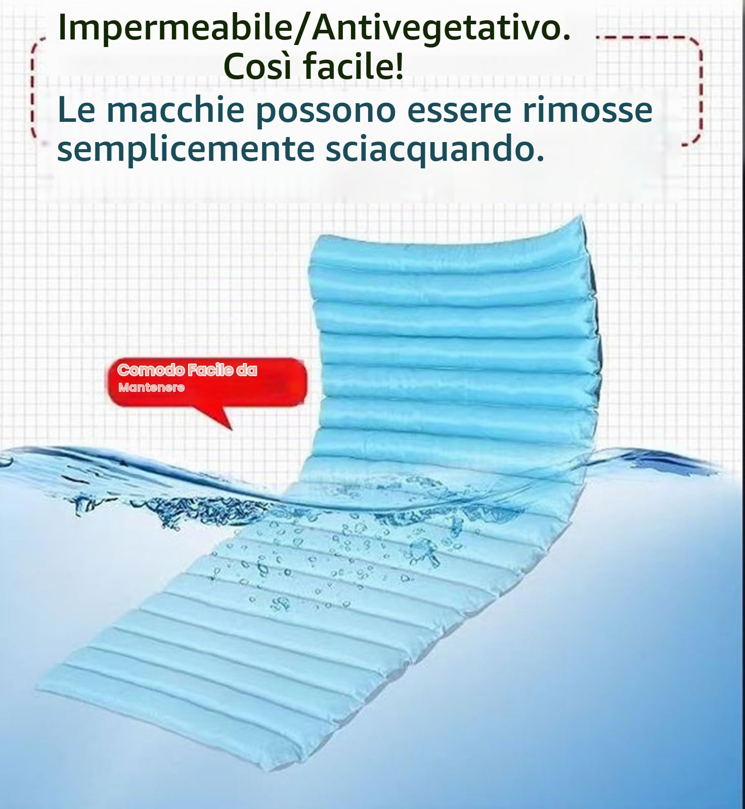Cuscino Antidecubito, Materasso Di Decubito Per Anziani Materasso Da Pressione Schiena Natica Paziente Anziano Impermeabile Traspirante Sdraiato Sul Letto