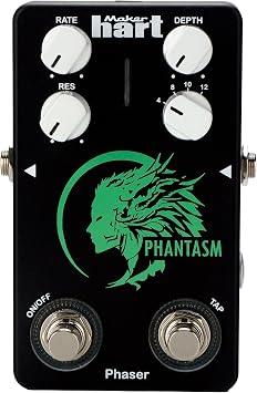 PHANTASM/PHASER Phaser Pedal with TAP TEMPO Dynamic 12-Stage Phaser, Real-Time Rate Adjustment High-Performance DSP 4 Knobs for Customizable Tone guitar effect pedal