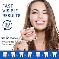 Vista 6 de Tiras blanqueadoras de dientes, 28 piezas de tiras blanqueadoras para dientes sensibles, tiras blanqueadoras efectivas y seguras con sensibilidad