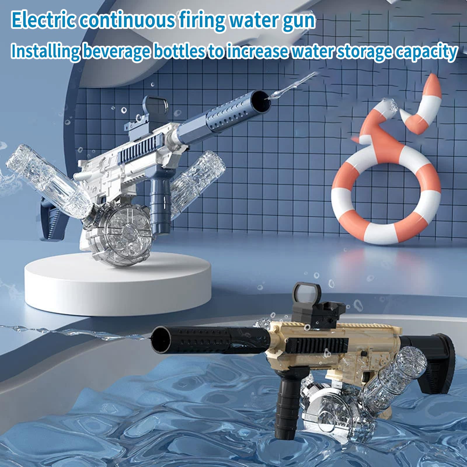 Pistola ad Acqua Elettrica,Pistole ad Acqua Potenti a Lunga Distanza,Water Gun,Pistola ad Acqua Giocattolo,Pistole ad Acqua Automatica,per Feste Estive in Piscina Aperto Spiaggia e Giardino
