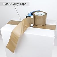 Vista 5 de BOMEI PACK Cinta de embalaje marrón de 3 pulgadas, 2 rollos de repuesto de cinta de embalaje ancha para mudanza, envío y almacenamiento, 2.4 mil x
