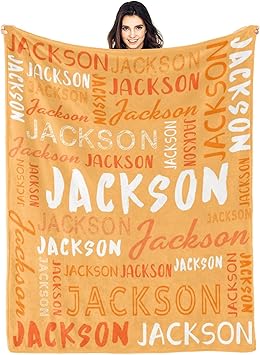 Personalized Name Blanket Customized Baby Blankets for Girls Boys Adults Monogrammed Blankets and Throws Christmas Birthday Mothers Fathers Valentines Day Gift