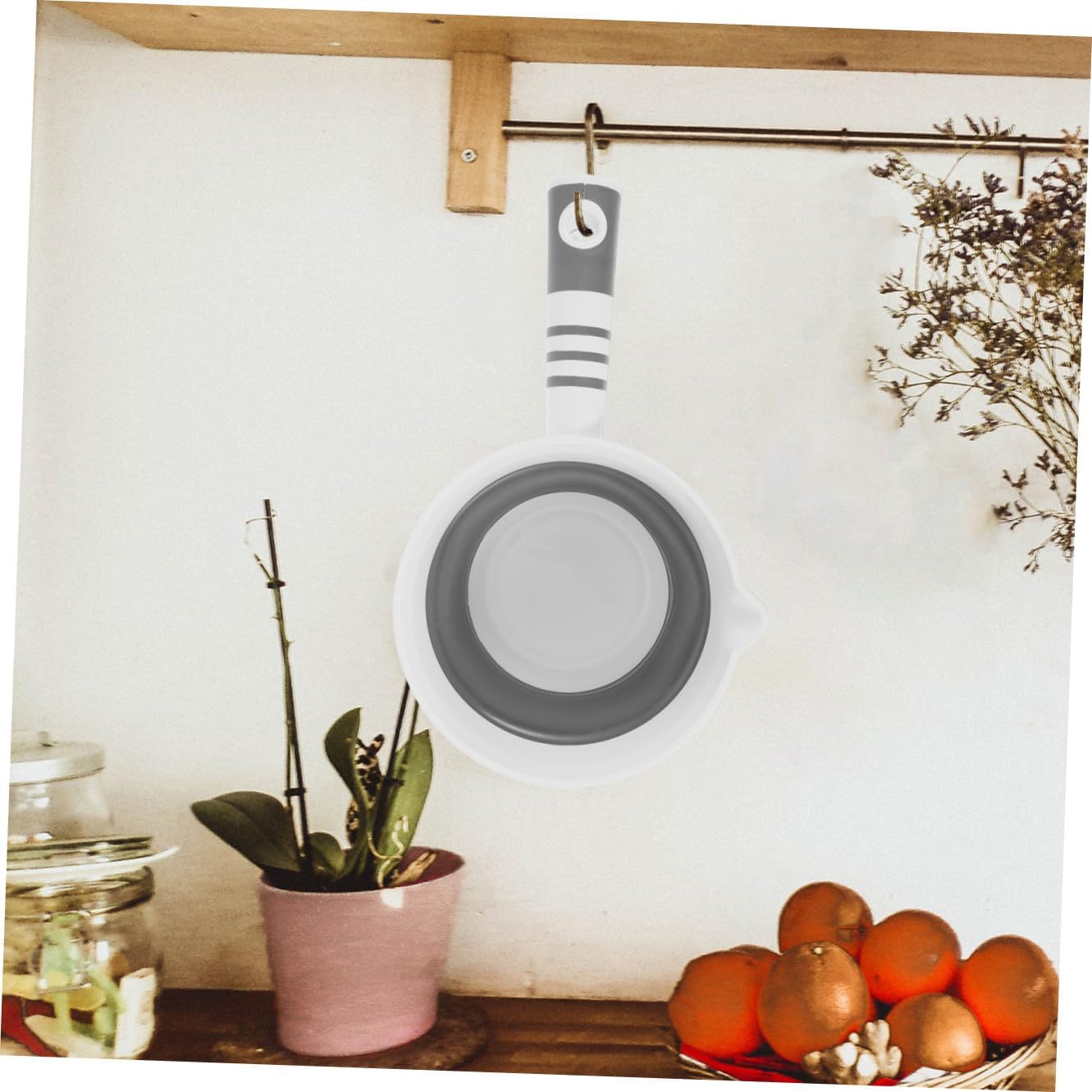 Foldable Water Ladle Plastic with Hanging Hole for Kitchen Bath Use image 5