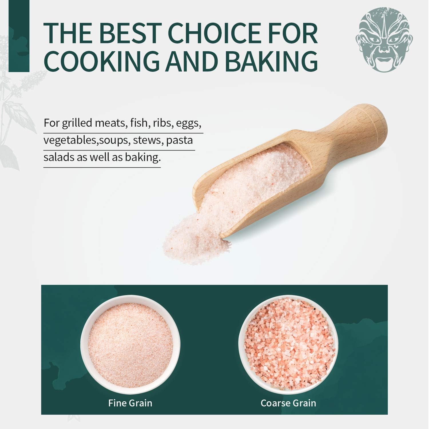 Soeos Himalayan Salt Fine Grain, 2.4lb (38.8oz), Himalayan Pink Salt, Himalayan Salt, Natural Pink Salt, Pink Salt Ready to Use, Bulk Sea Salt, Fine Pink Salt, Himalayan Salt, Pink Salt for Cooking. : Grocery & Gourmet Food