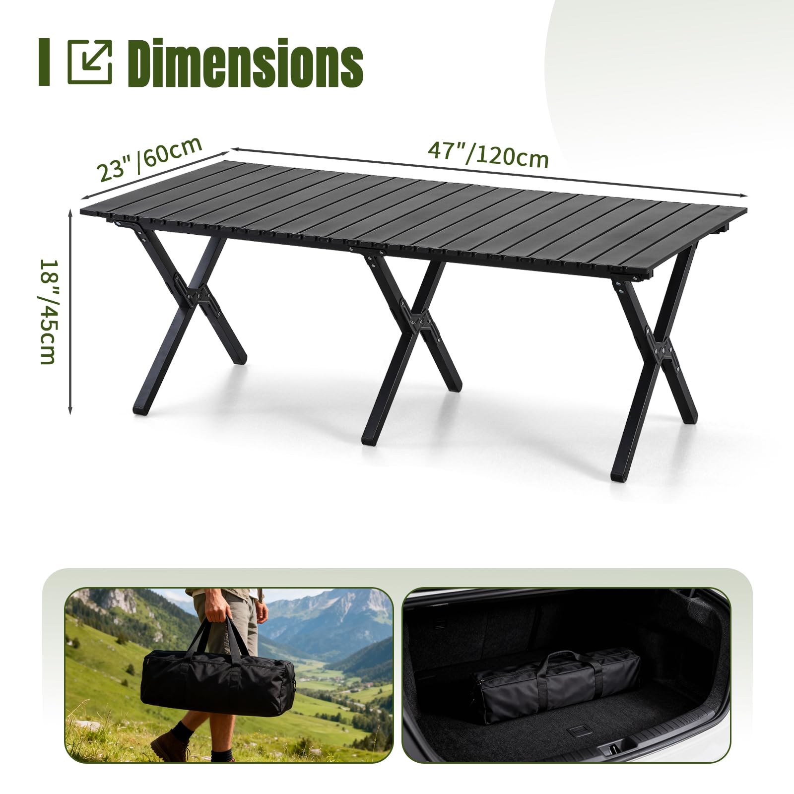 Camping Tisch Klappbar Tragbar Tasche Picknick Strand Outdoor
