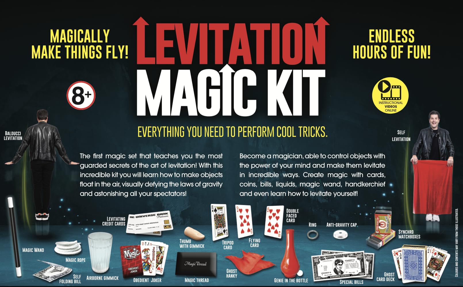 Kit mágico de levitación de George Iglesias, aprende a moverse, volar y levitar objetos, 8+ años 2
