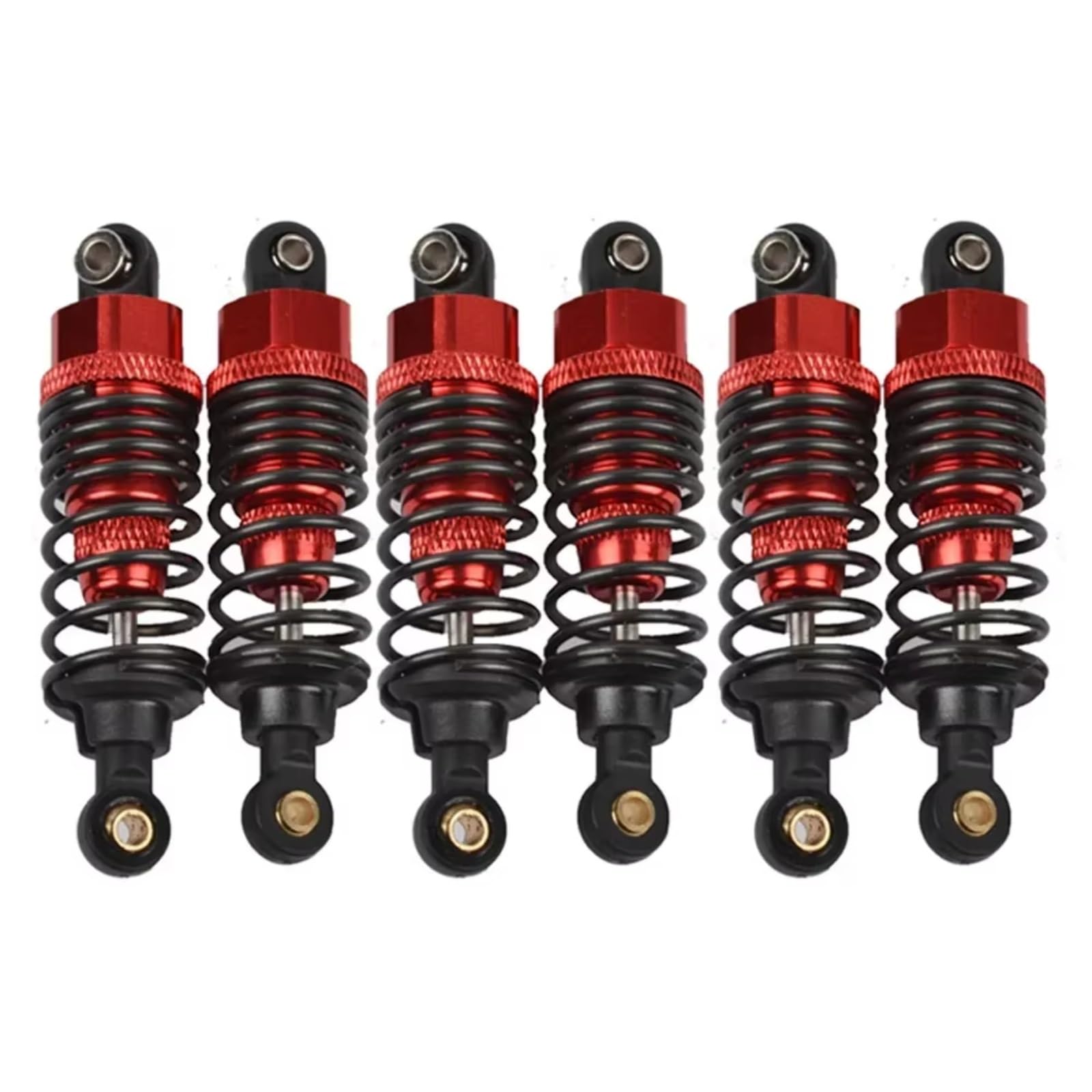 Compatible with Tamiya G6-01 6X6 KONGHEAD for King 1/18 Rc Car Upgrade Parts Chassis 6pcs Aluminum Oil Front Rear Shock Absorbers RC Car Absorber Damper