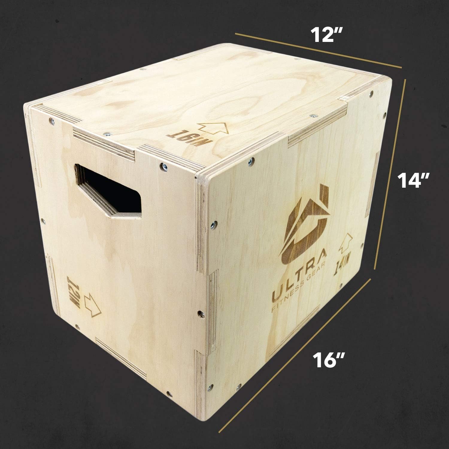 Plyo Box 3 in 1 in legno per salto, allenamento MMA, pliometria.