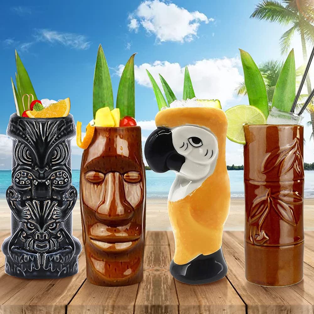 TIKI MUG(ティキ マグ)/HAWAII・ハワイアン/4個・パーティーパック