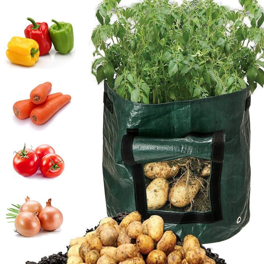 Bolsa de Cultivo Patata Grow Planter Paño Plantación Bolsa de contenedor Espesano Pote Potato Plantación Bolsa Tomates Vegetal Plant