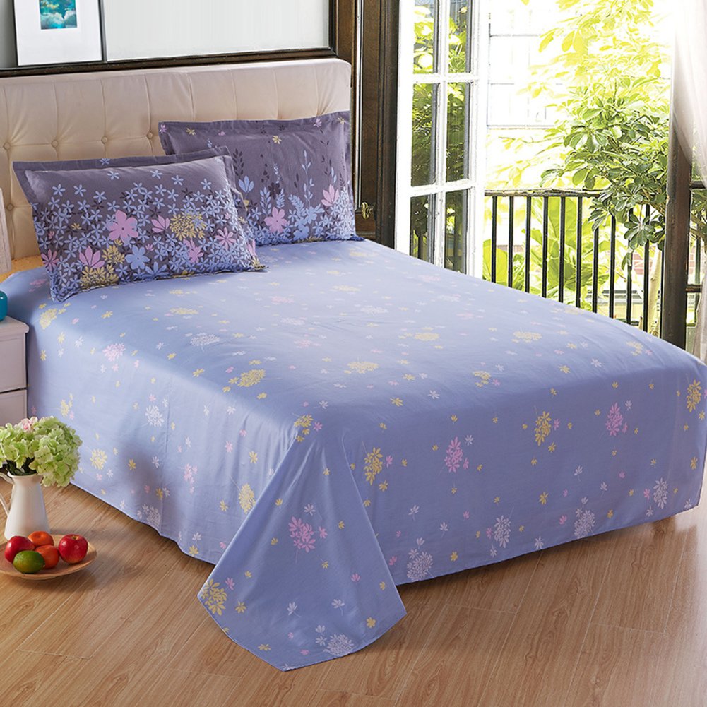 Feuilles de coton haut de gamme grand drap de lit double