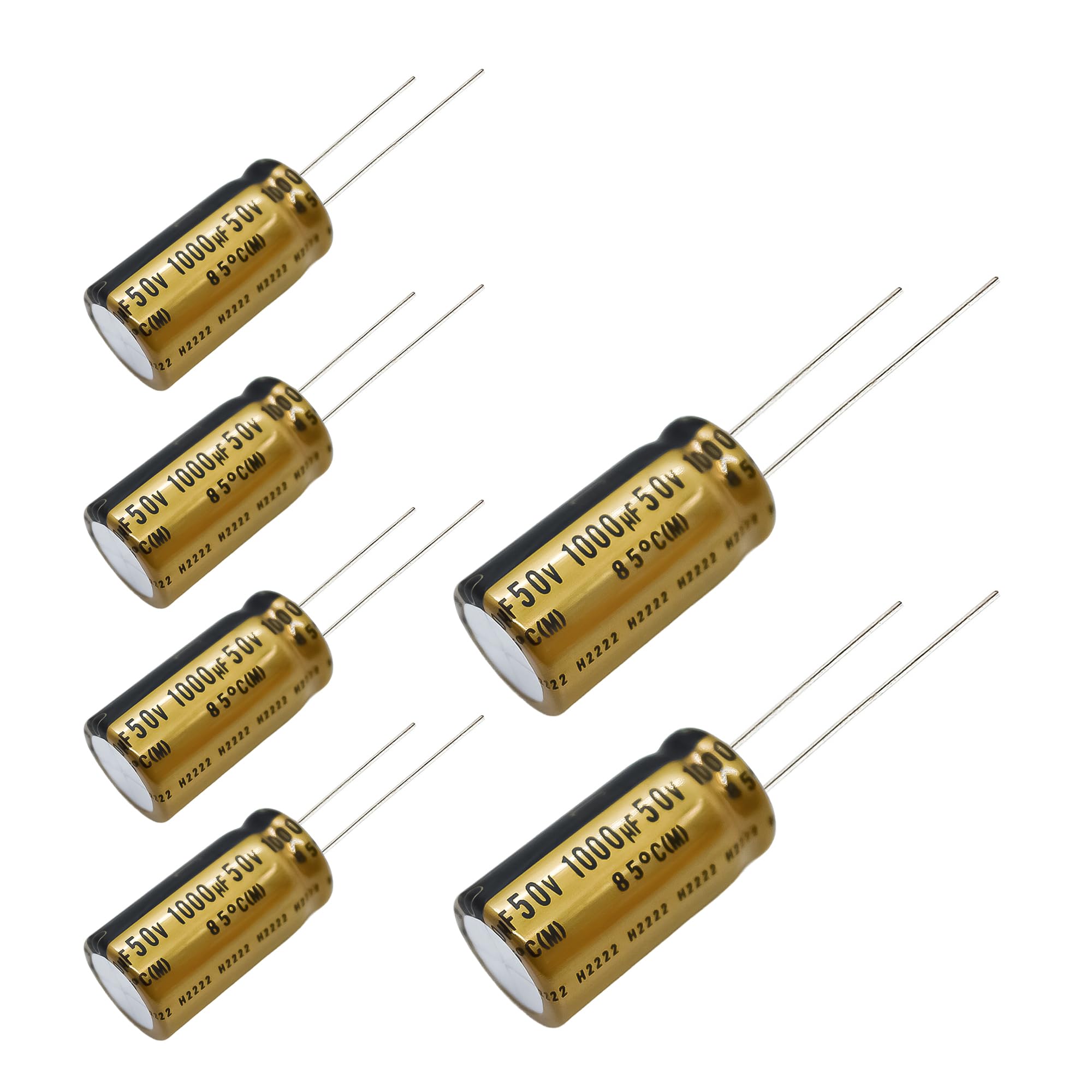 6 pcs Nichicon FG Capacitors 50V 1000uf Audio Grade