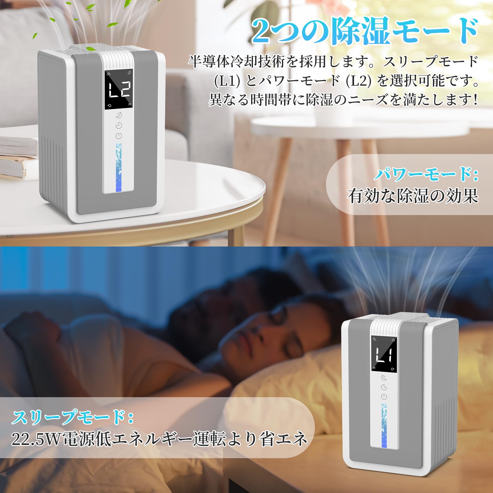 Amazon | ペルチェ式 除湿機 小型 除湿器 静音 【2025年新登场 強力