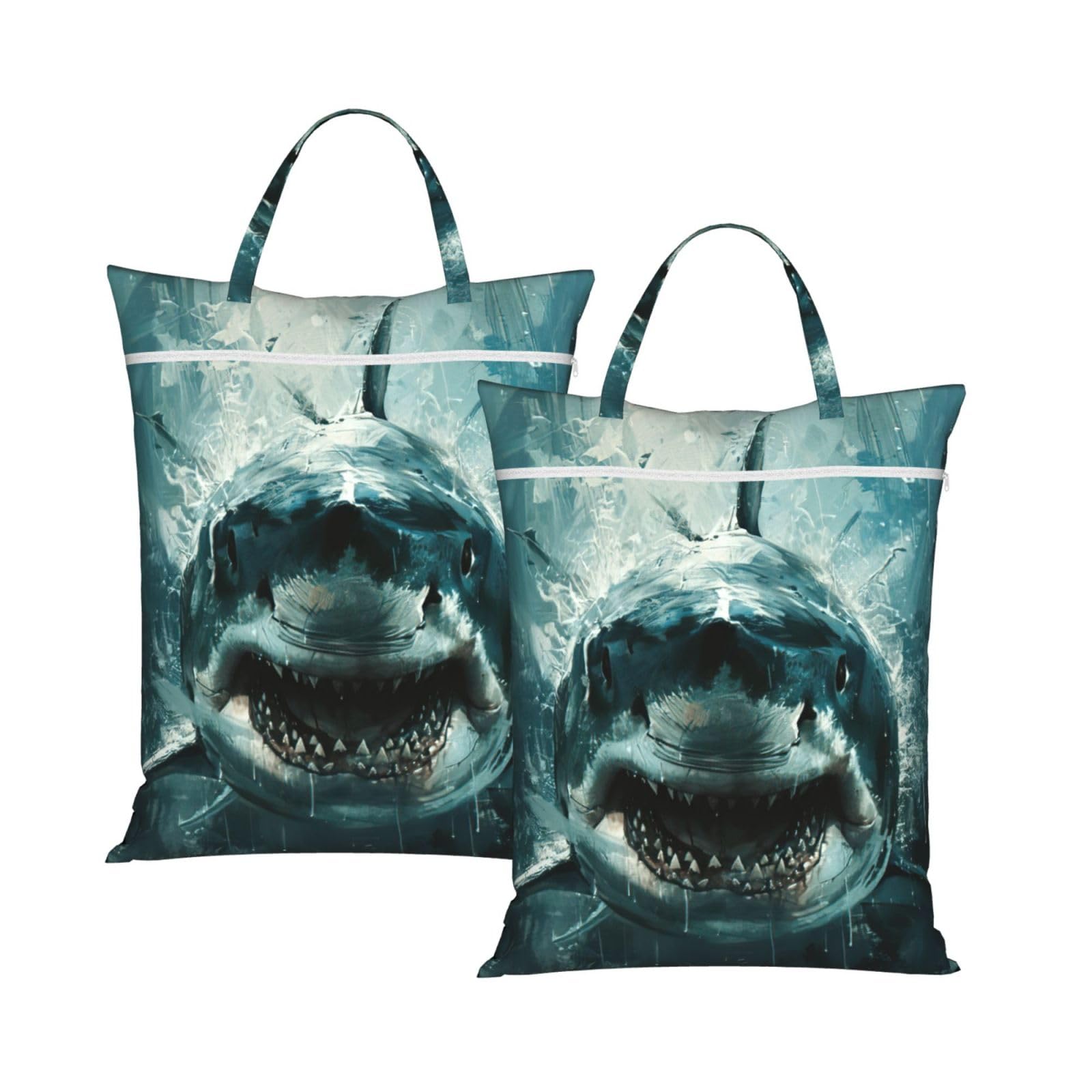 Sac à linge de voyage pour isoler les vêtements sales motif requin