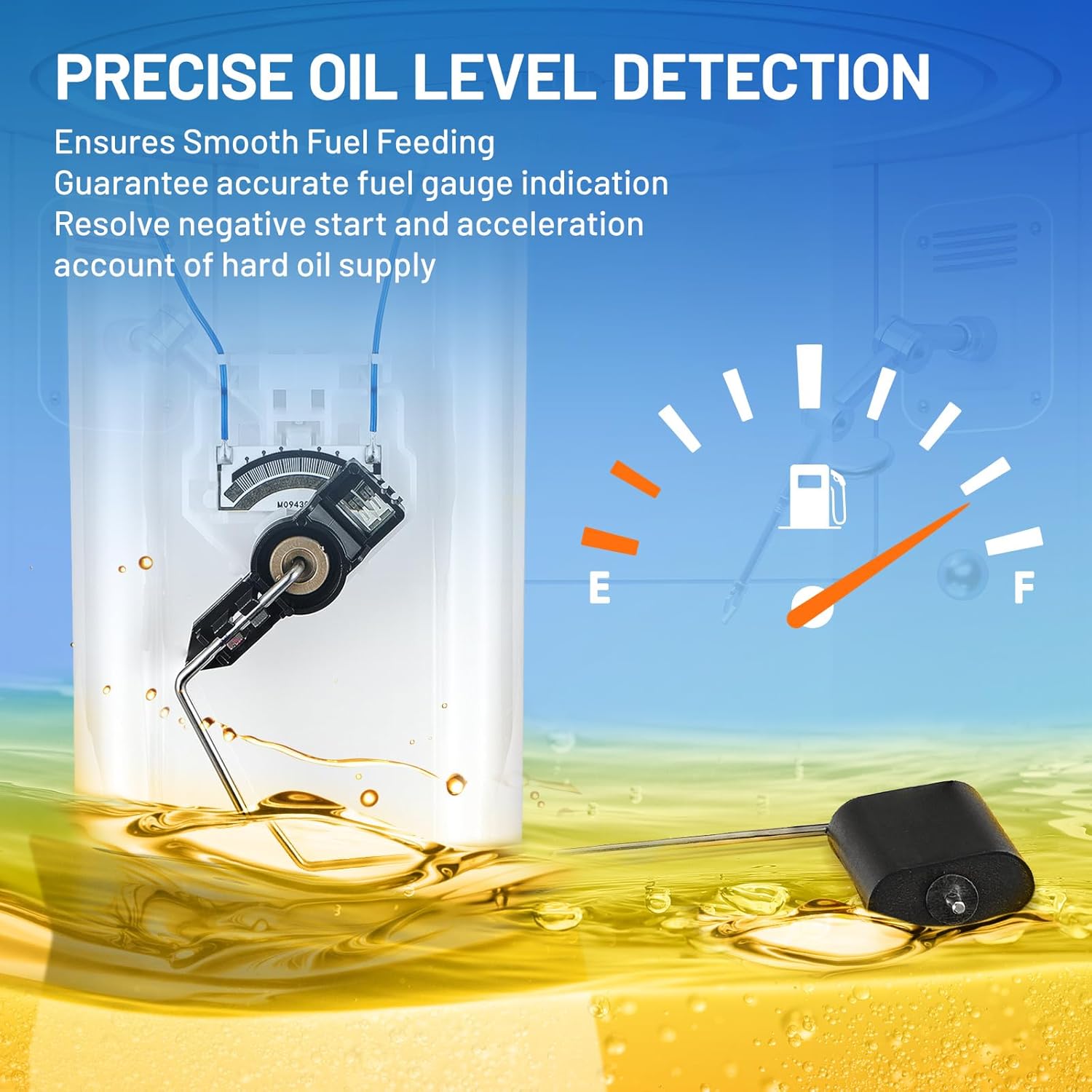 E3581M Electric Fuel Pump Module Assembly Compatible with Chevrolet Tahoe 04-07 4.8L 5.3L, Compatible with GMC Yukon 2004-2007 4.8L 5.3L 6.0L 6.2L, Replaces MU1639, 19256621 - Image 4