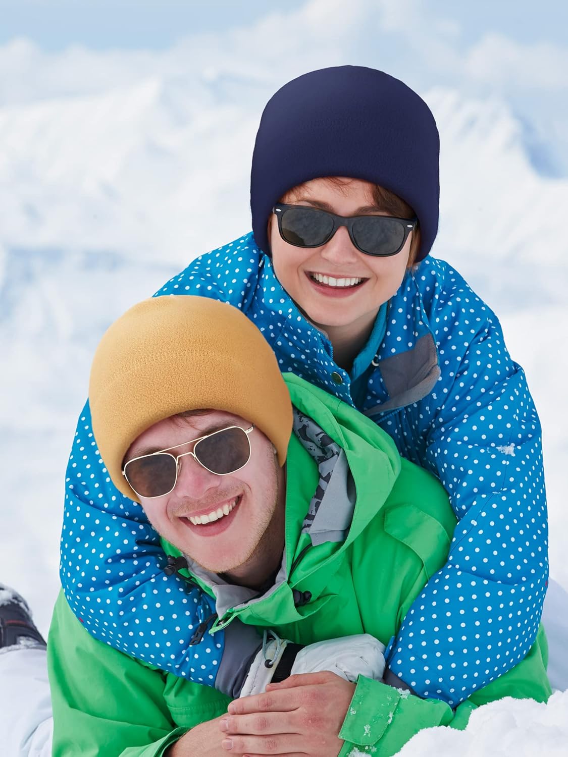 6 Pcs Fleece Skull Cap Men Fleece Beanie Winter Watch Hat Warm Polar Beanie Cap Thick Windproof Unisex for Outdoor Exercising - Image 6