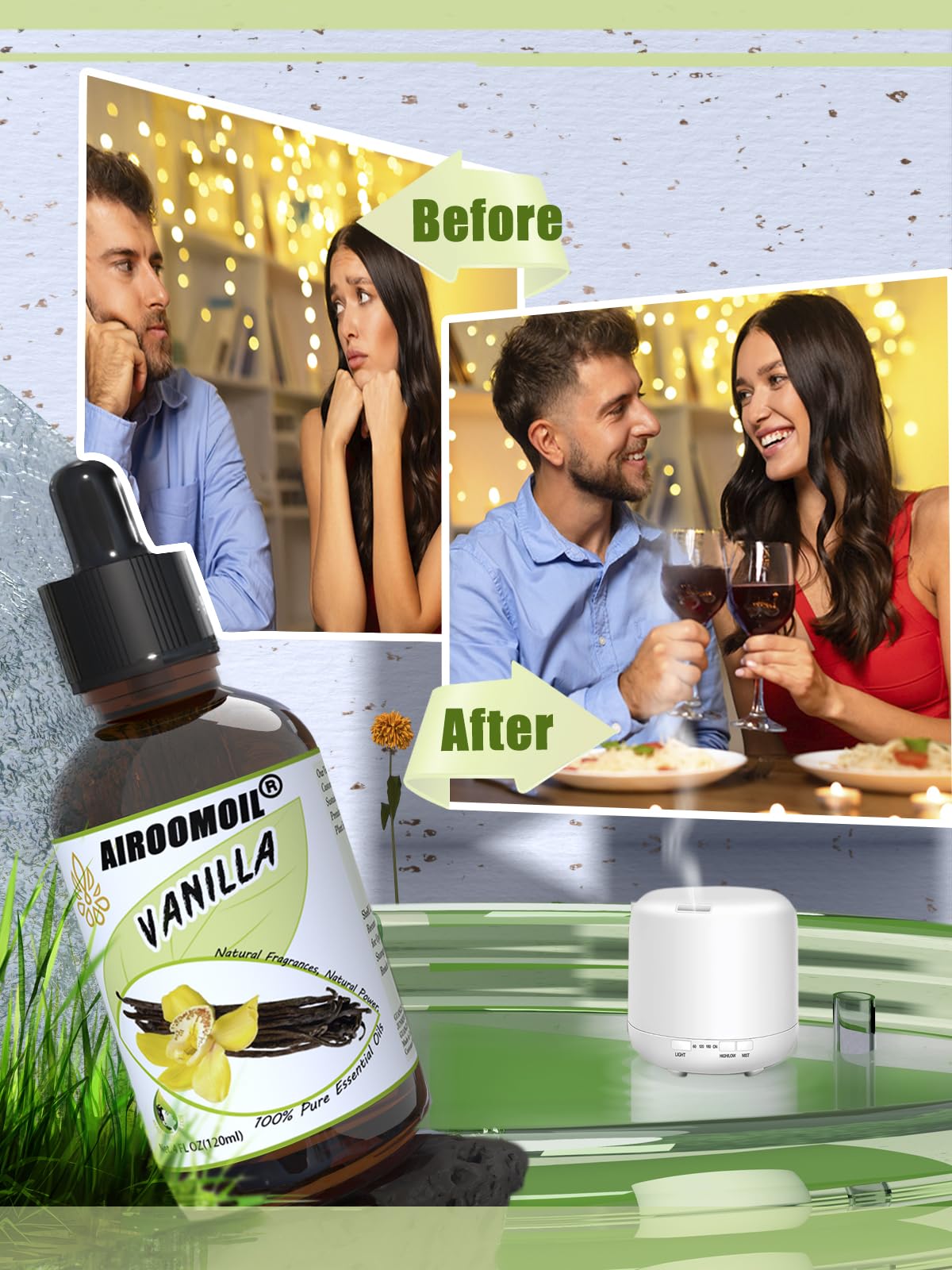 Olio Essenziale Di Vaniglia, Olio Profumato Caldo E Dolce, Olio per Diffusori Di Profumo, Olio per La Fragranzia 120ml