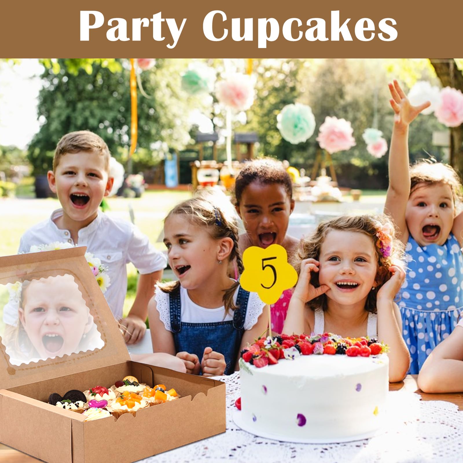 Kweiugfi 10 Pièces Boite Cupcakes,12 Trous Boite Cupcakes,Boite Cupcake with Transparent Window and Sticker,Cake Tin for Muffins Cakes Desserts Donuts Biscuits Kweiugfi 10 Pièces Boite Cupcakes,12 Trous Boite Cupcakes,Boite Cupcake with Transparent Window and Sticker,Cake Tin for Muffins Cakes Desserts Donuts Biscuits
