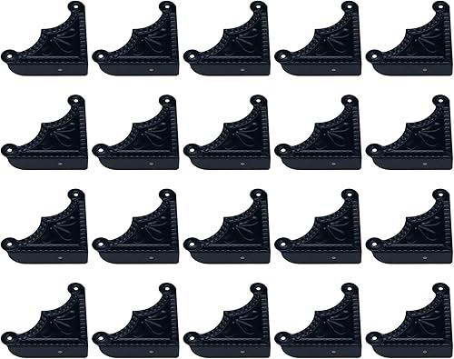 MY MIRONEY 20 unidades de protectores de esquina de caja negra para muebles, caja de herrajes, protectores de borde de hierro, protectores de MY MIRONEY 20 unidades de protectores de esquina de caja negra para muebles, caja de herrajes, protectores de borde de hierro, protectores de