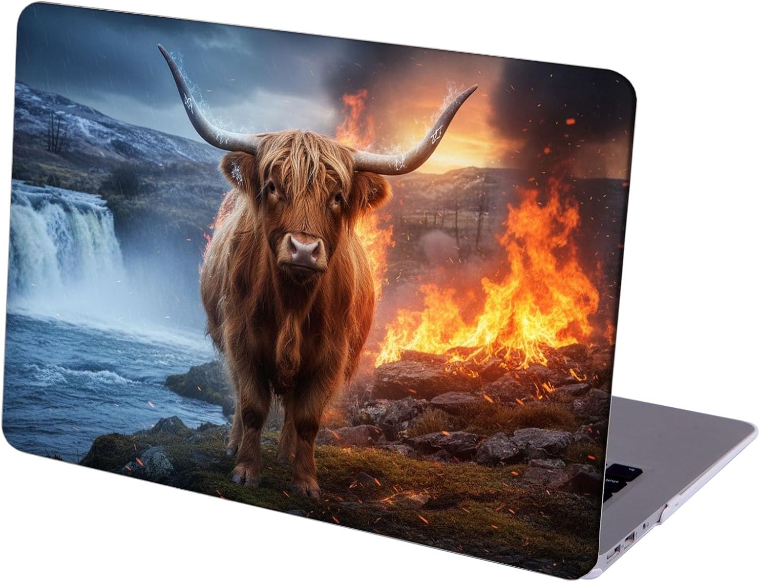 Compatible with MacBook Neo 13-inch, Hard Shell Case with Keyboard Cover and Screen Protector (A3404 A18 Pro chip, 2026 Release) - Highland Cow MC21523
